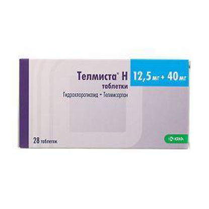 Світлина Телміста H 40 таблетки 40 мг + 12.5 мг № 28